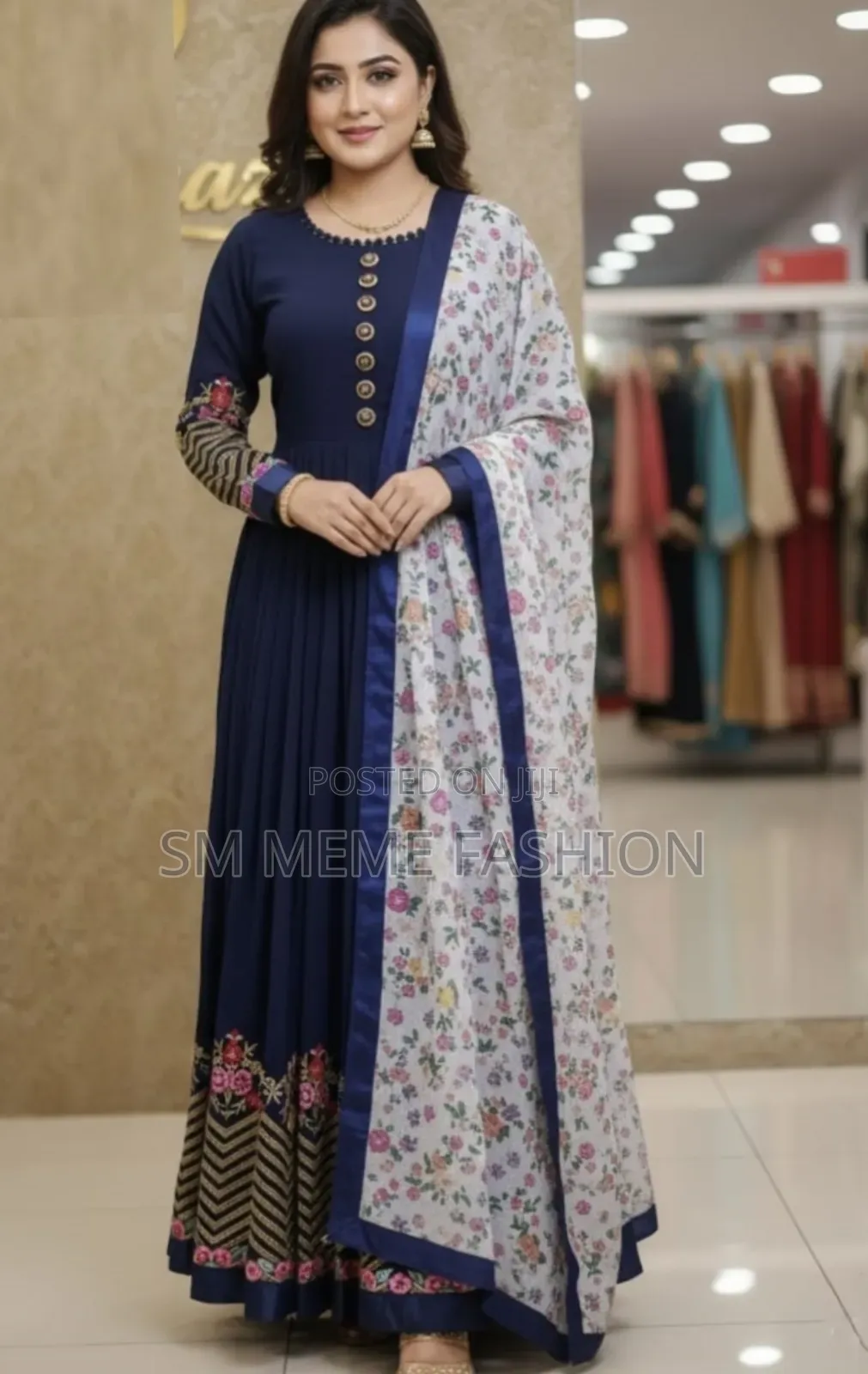 Georgette Embroidery Party Dress
