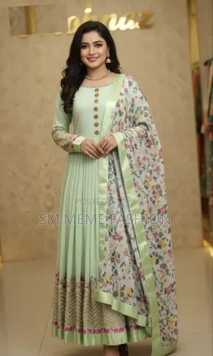 Georgette Embroidery Party Dress