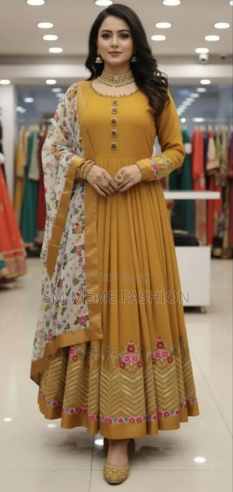 Georgette Embroidery Party Dress