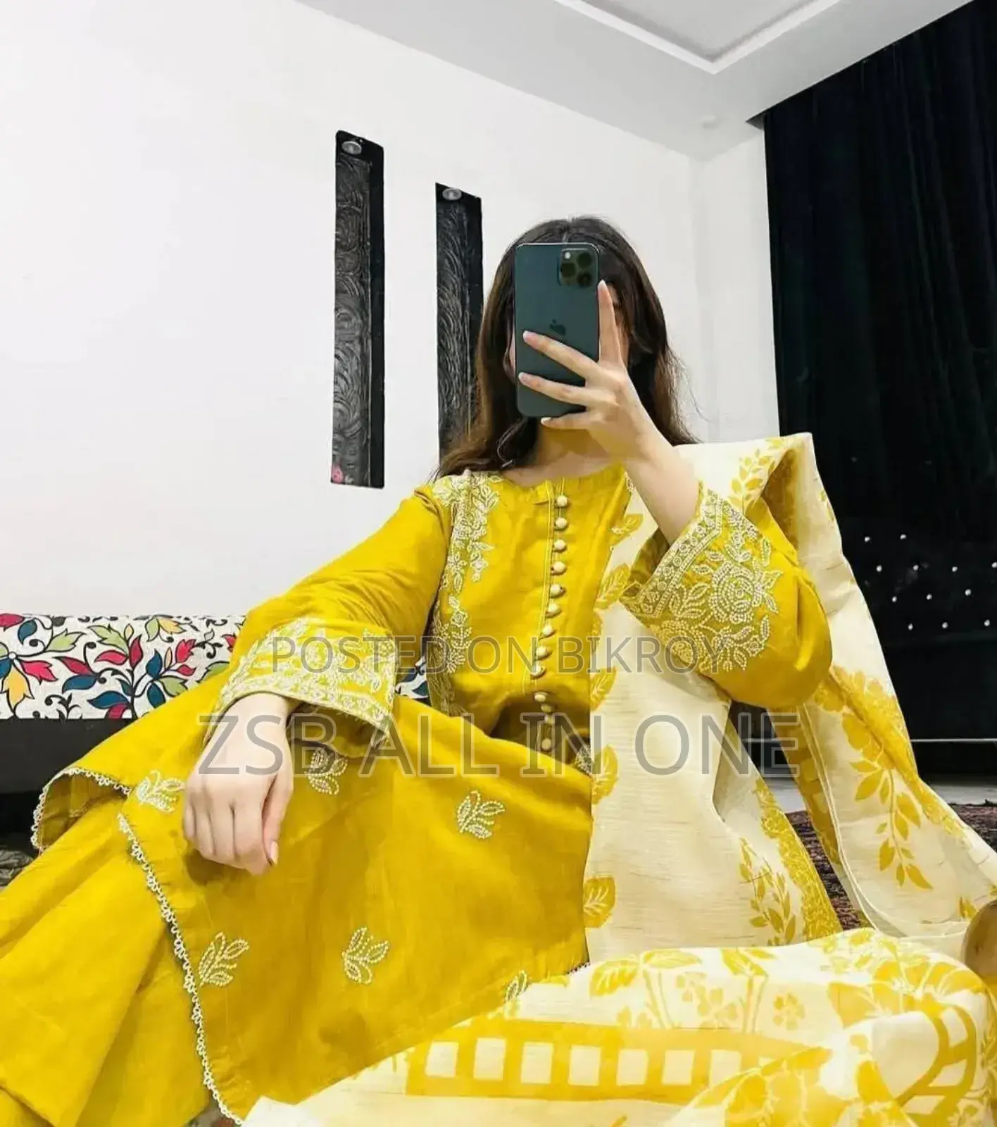 Radymade Three Piece Full Embroidery Lace Work