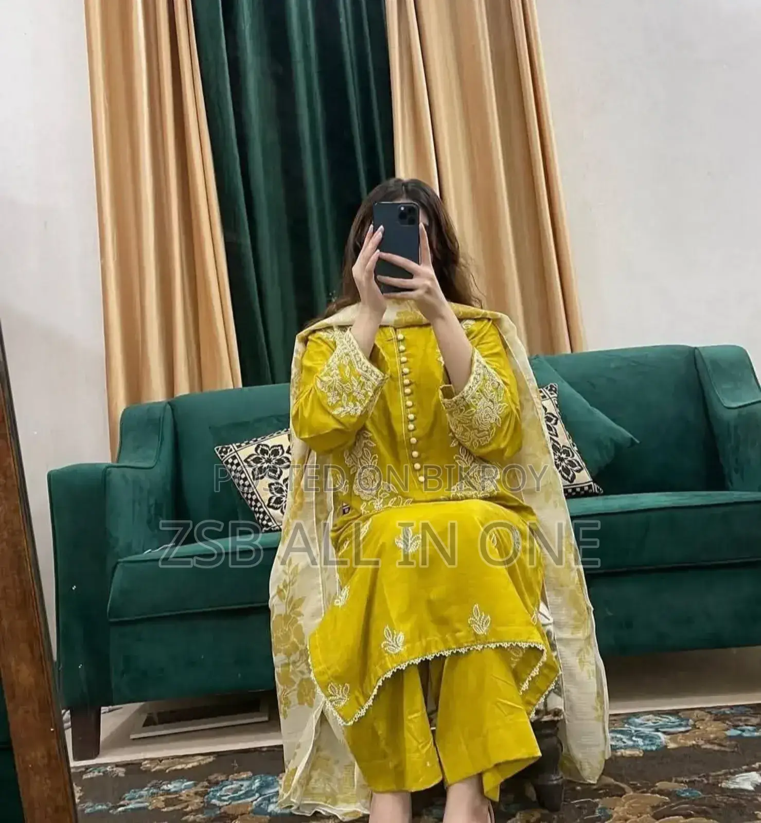 Radymade Three Piece Full Embroidery Lace Work