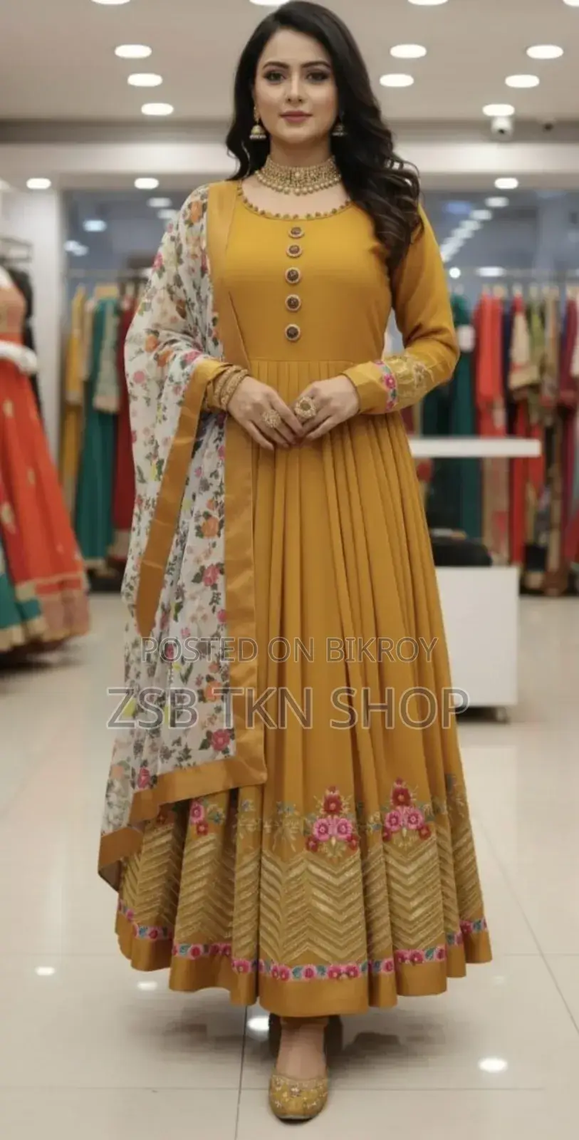 Georgette Embroidery Party Dress