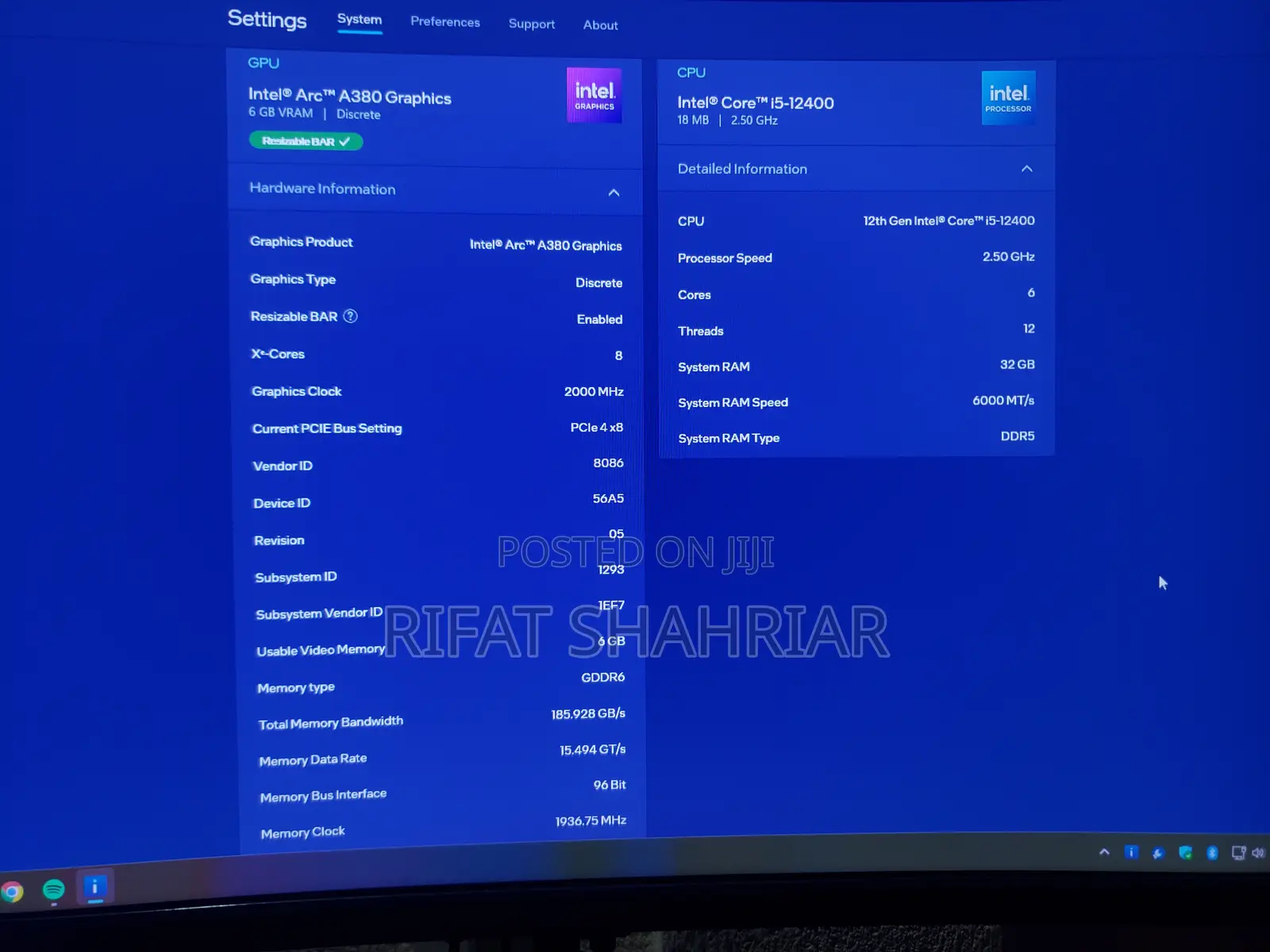Desktop Computer 32GB Intel SSHD+SSD 700GB