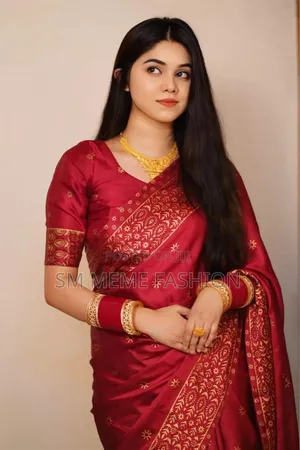 Japanese Silk Saree With Blouse Piece