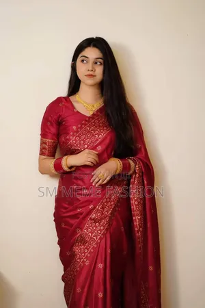 Japanese Silk Saree With Blouse Piece