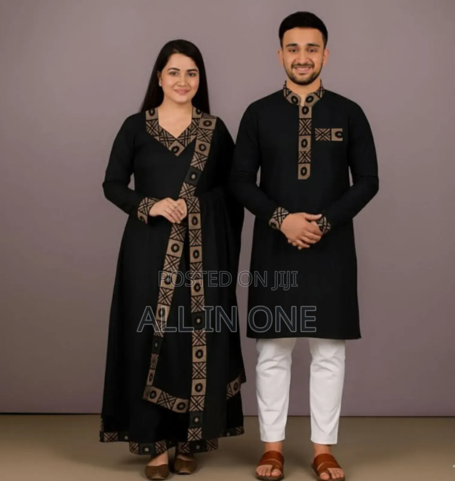 Eid Special Couple Panjabi Three Piece Combo
