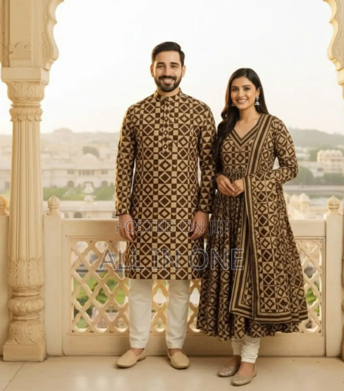 Eid Special Couple Panjabi Three Piece Combo