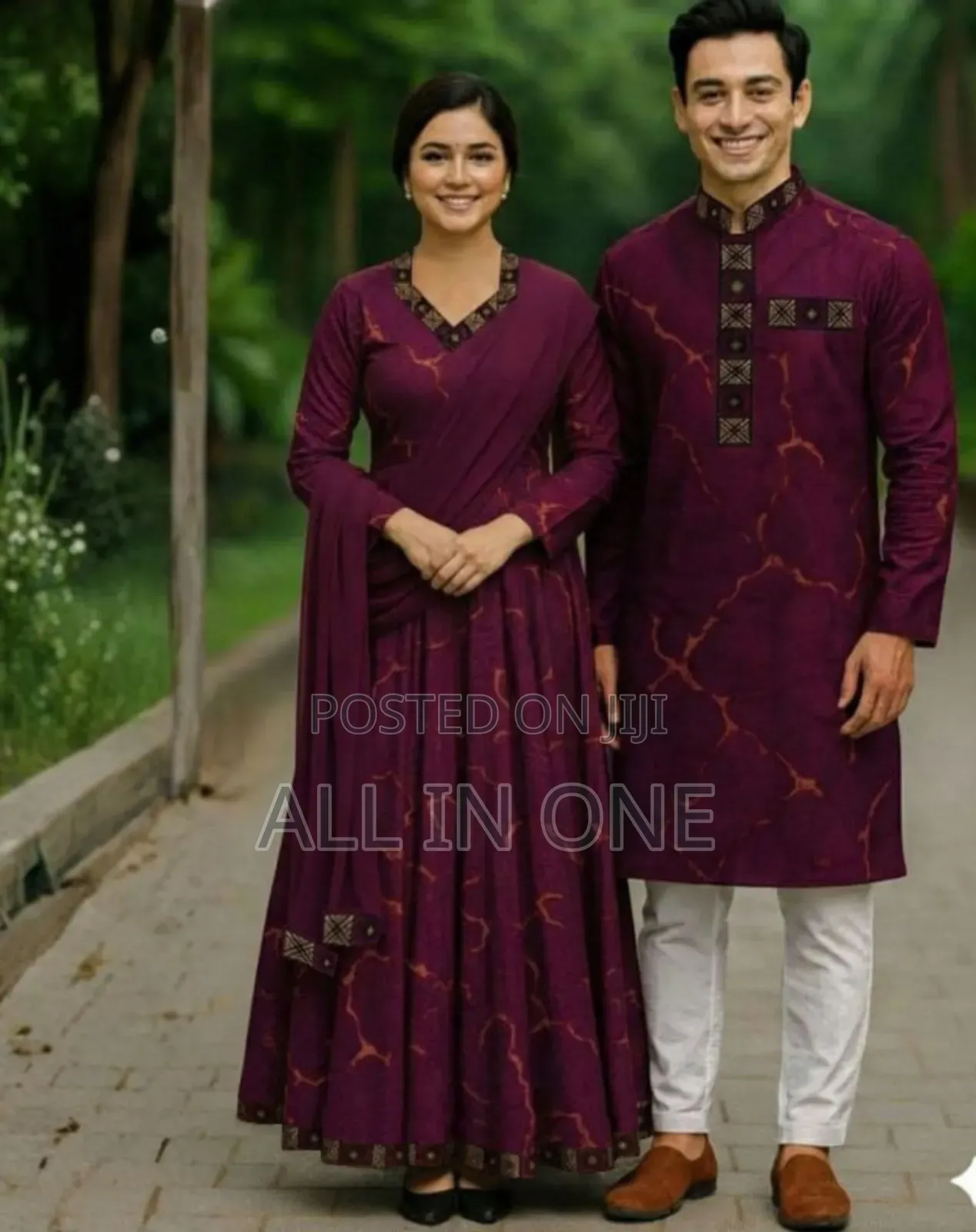 Eid Special Couple Panjabi Three Piece Combo