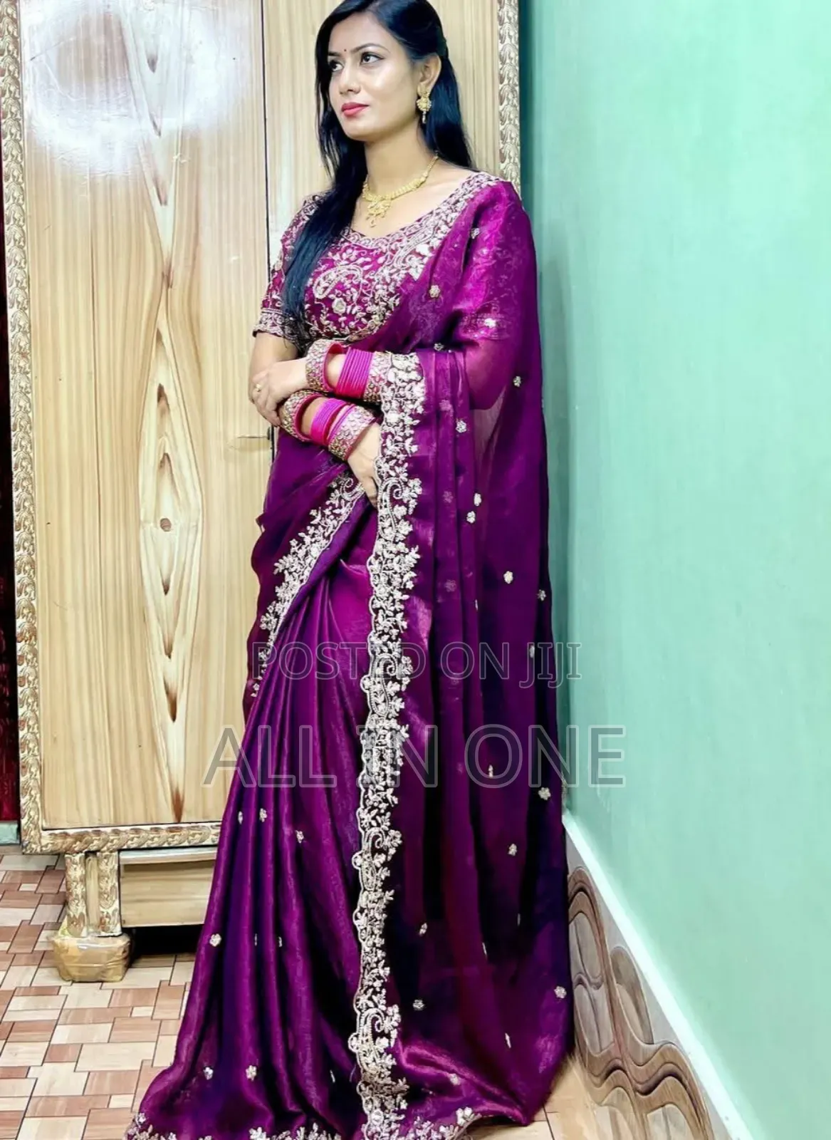 Viral Saree with Sequence and Embroidery Work