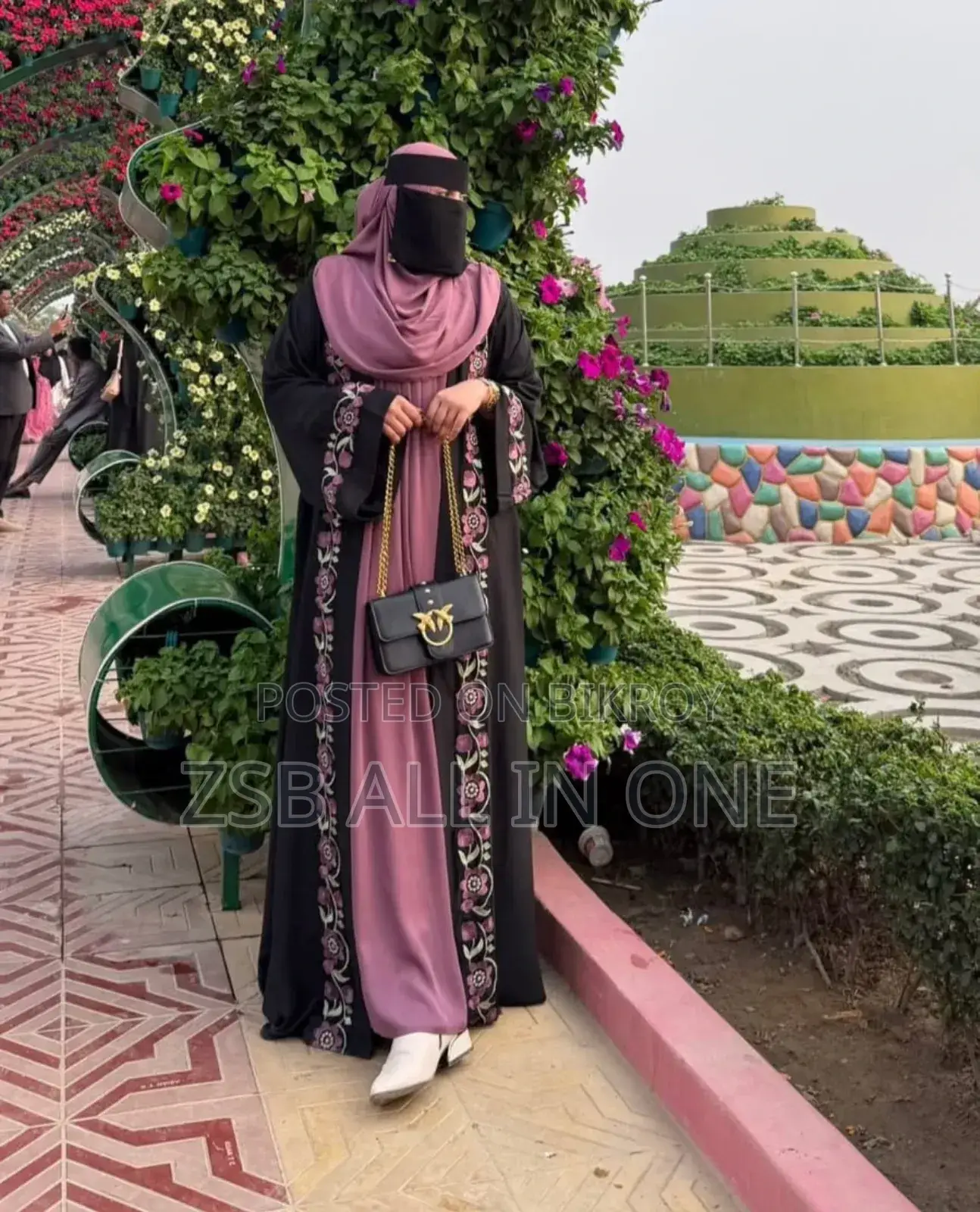 Embroidery Koti Borka (With Hijab) High Quality