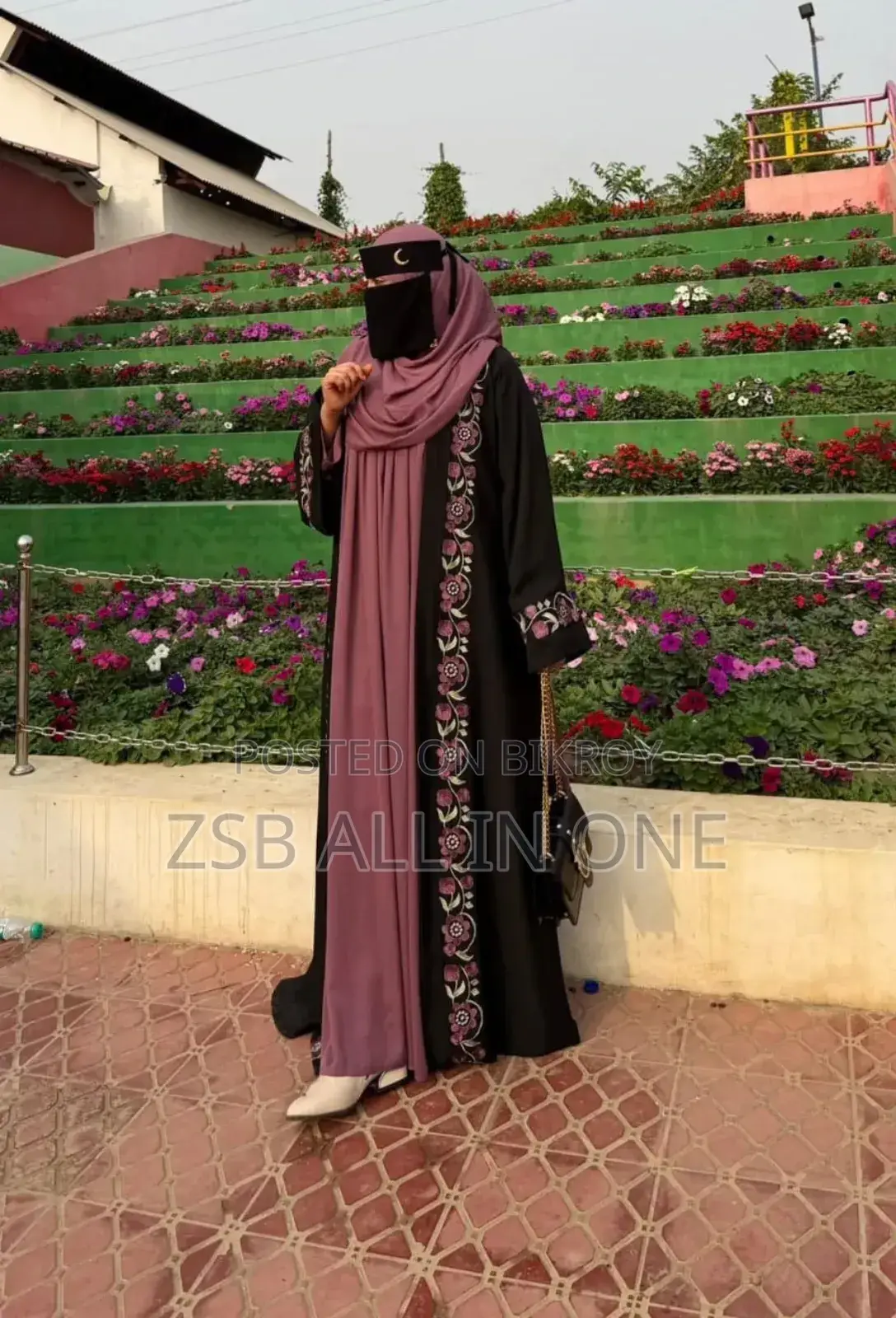 Embroidery Koti Borka (With Hijab) High Quality