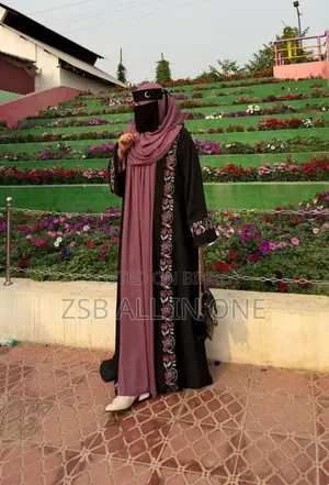 Embroidery Koti Borka (With Hijab) High Quality