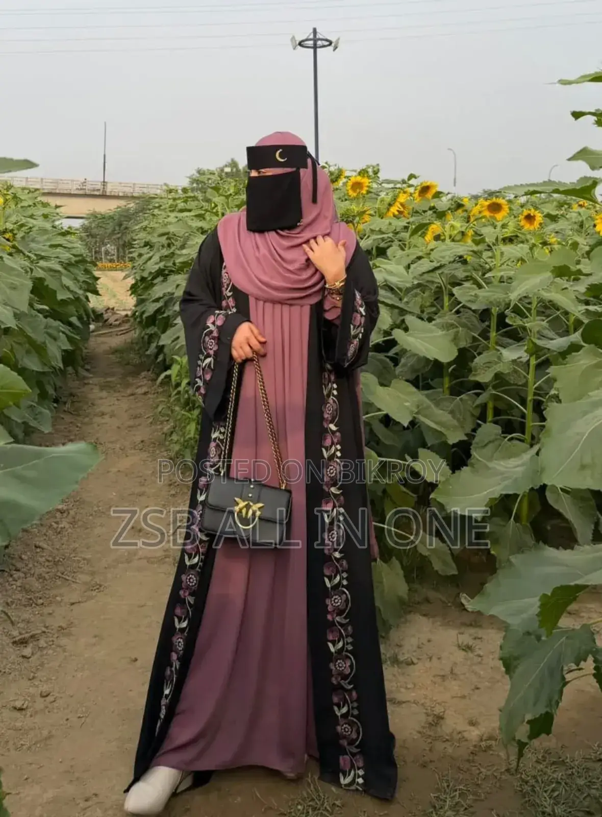 Embroidery Koti Borka (With Hijab) High Quality