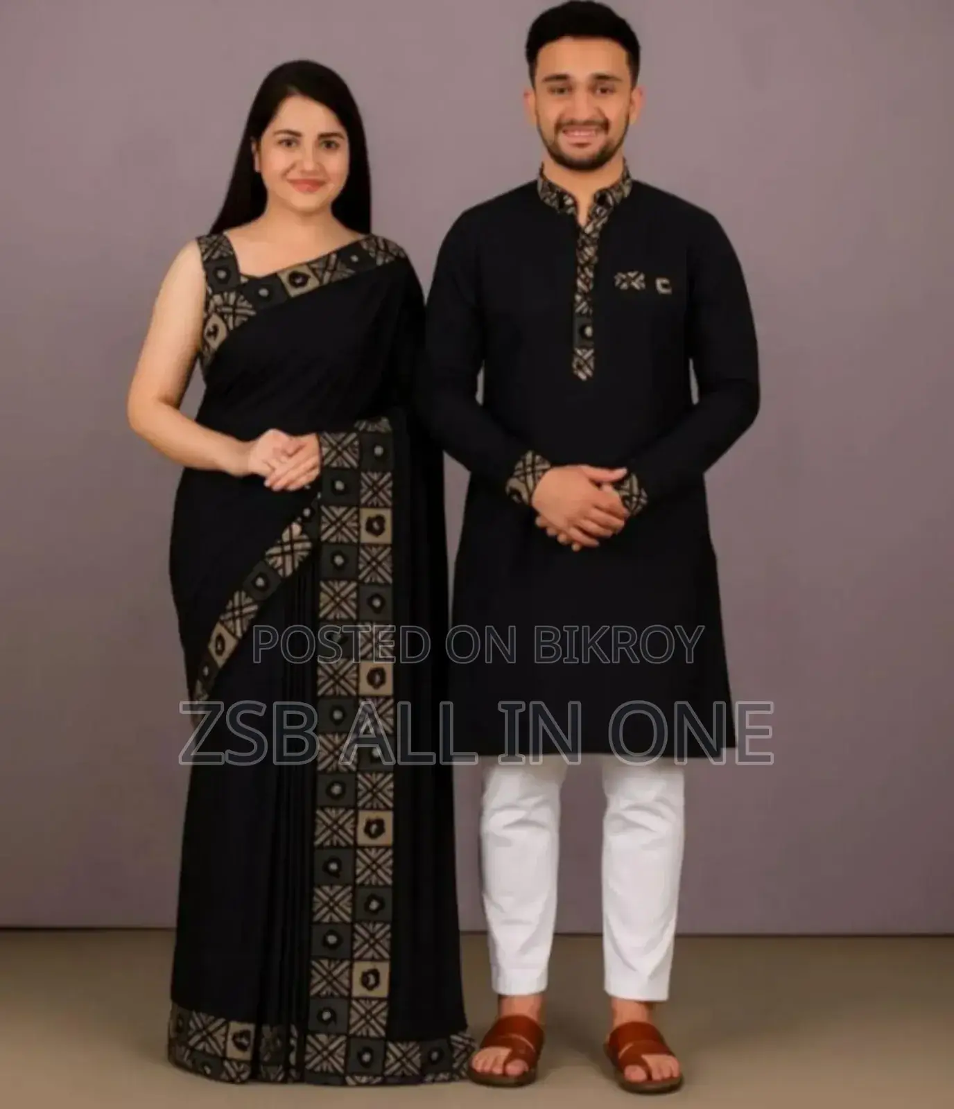 ঈদ স্পেশাল কাপল শাড়ি পাঞ্জাবি কম্বো আপডেট কালেকশন