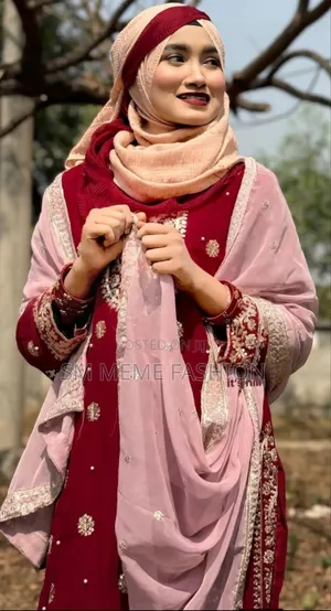 Soft Georgette With Sequence Embroidery Three Piece