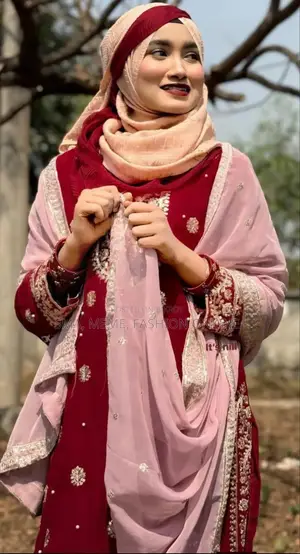 সফট জর্জেট উইথ সিকোয়েন্স এমব্রয়ডারি থ্রি পিস