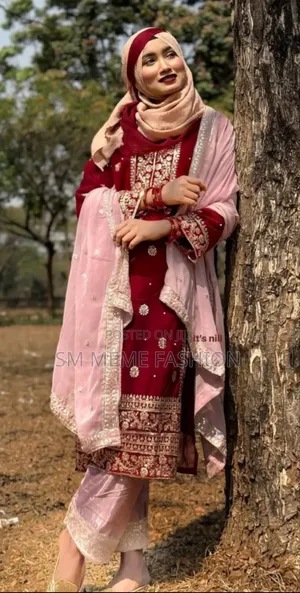 Soft Georgette With Sequence Embroidery Three Piece