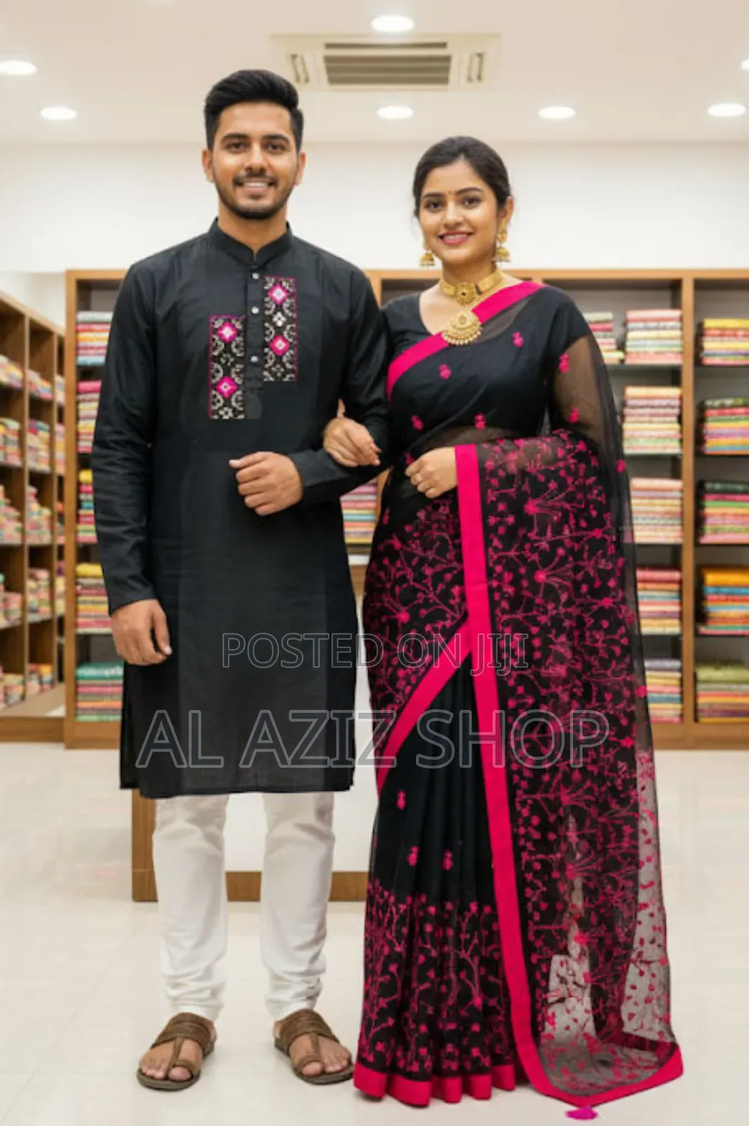 Premium Sharee Panjabi Couple Dress