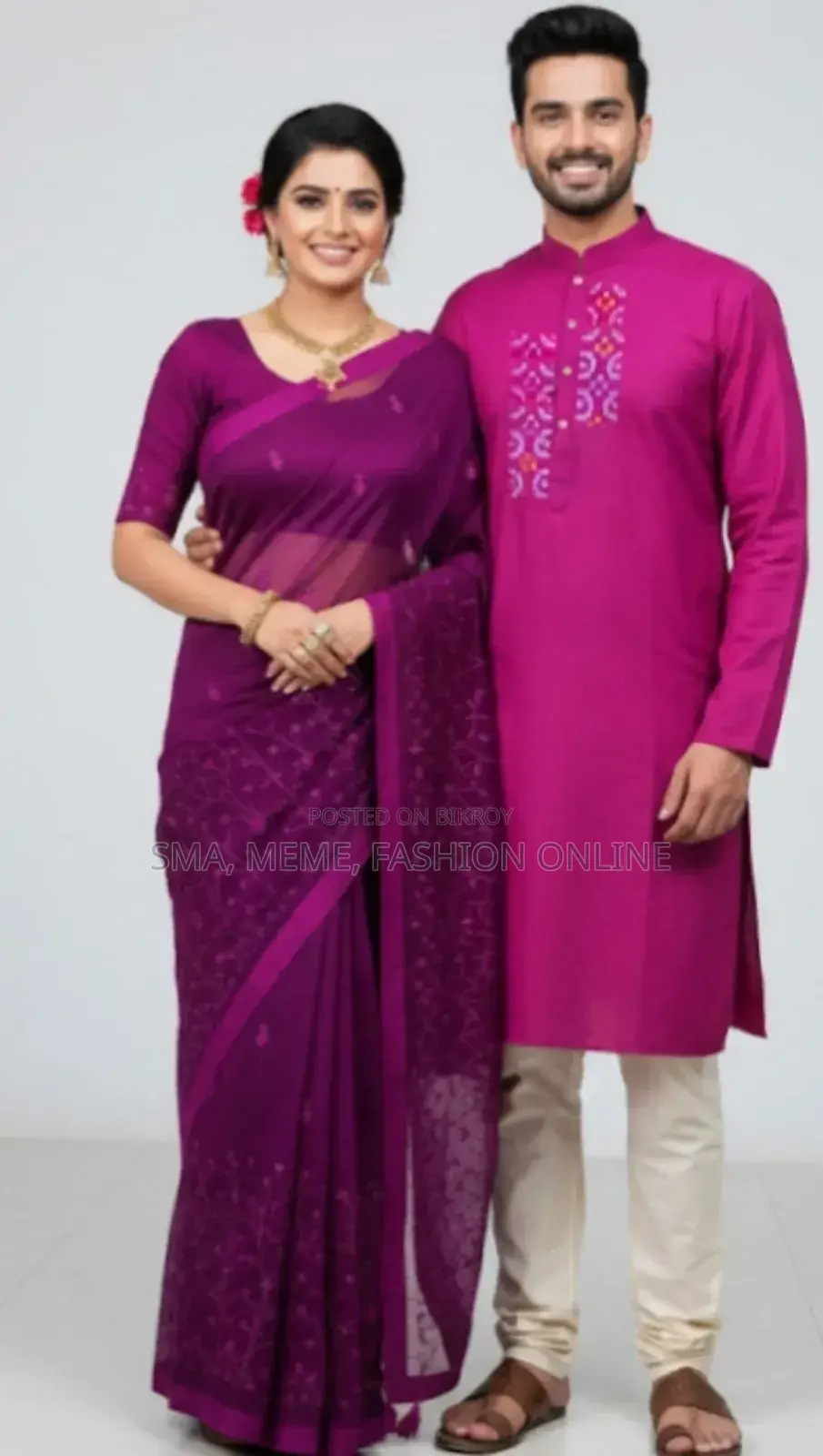 Premium Saree Panjabi Couple Dress