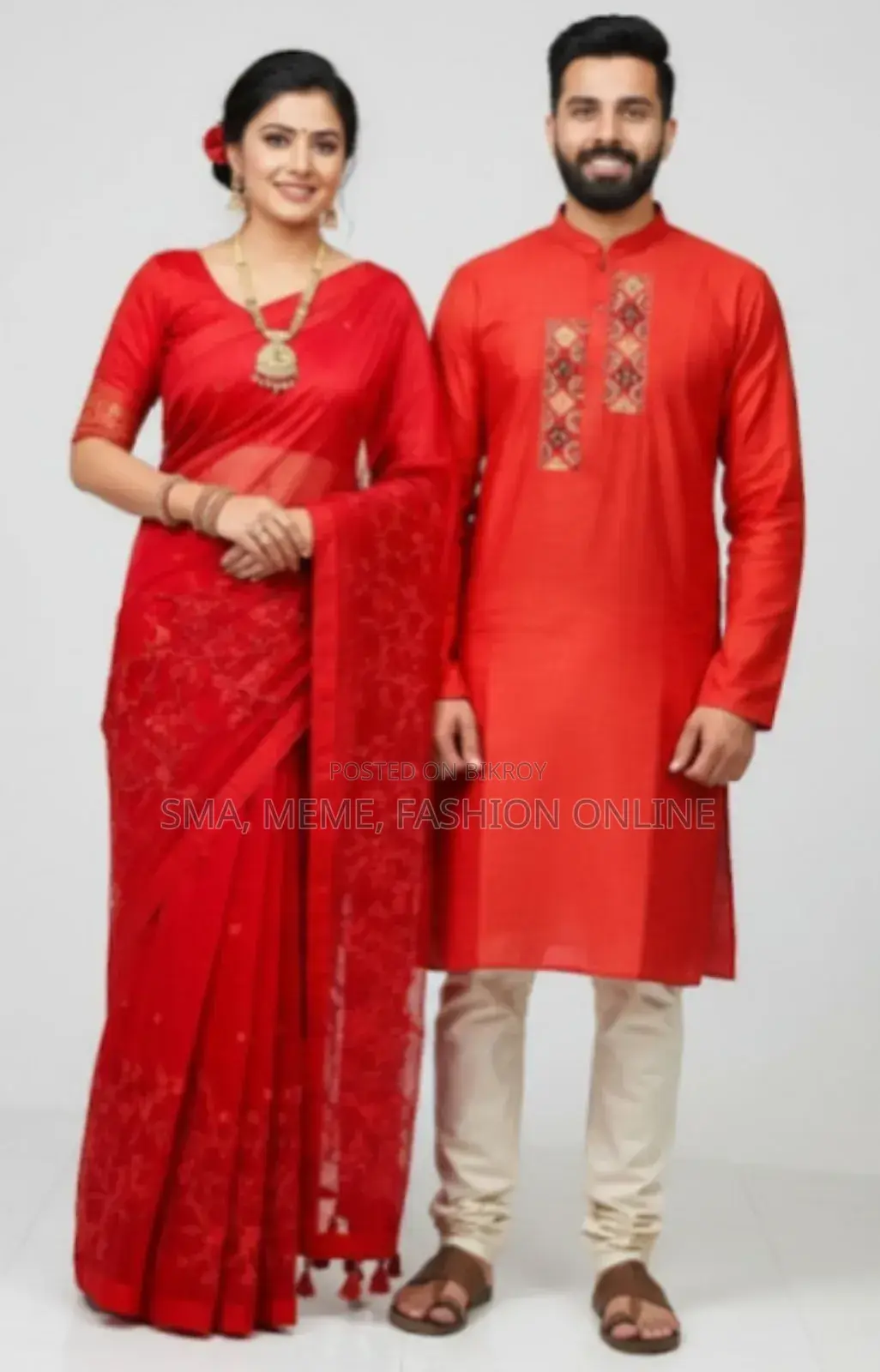 Premium Saree Panjabi Couple Dress