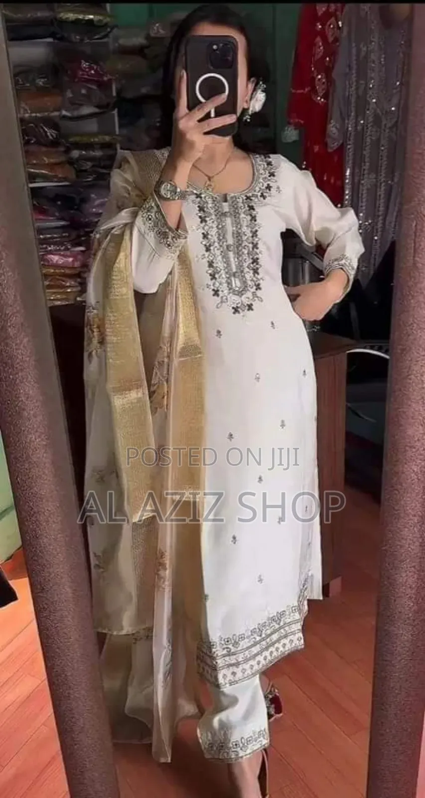 Readymade Embroidery Cotton Three Piece