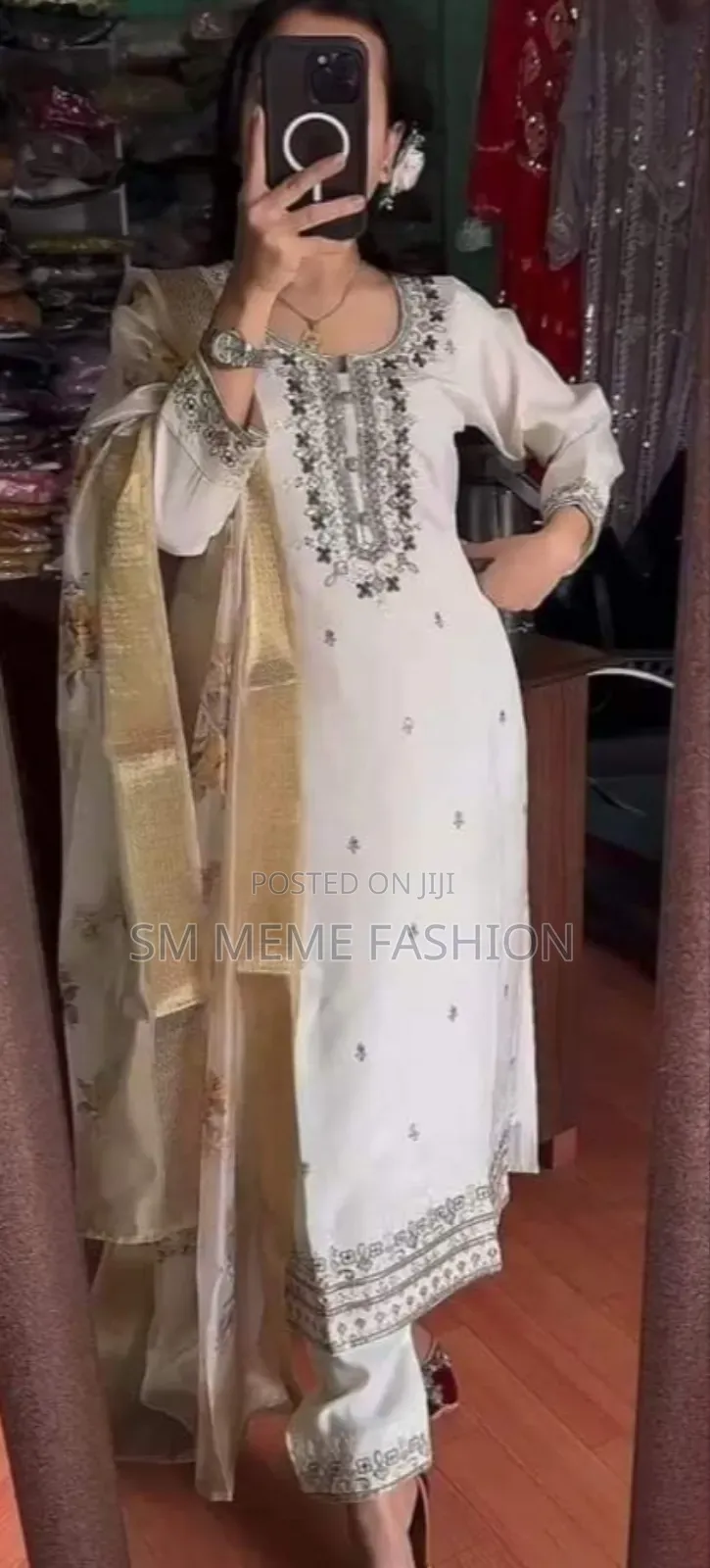 Readymade Embroidery Cotton Three Piece