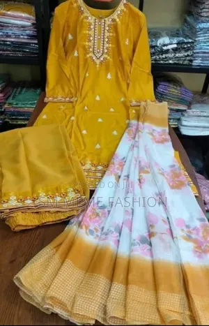 Readymade Embroidery Cotton Three Piece
