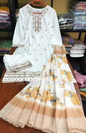 Readymade Embroidery Cotton Three Piece