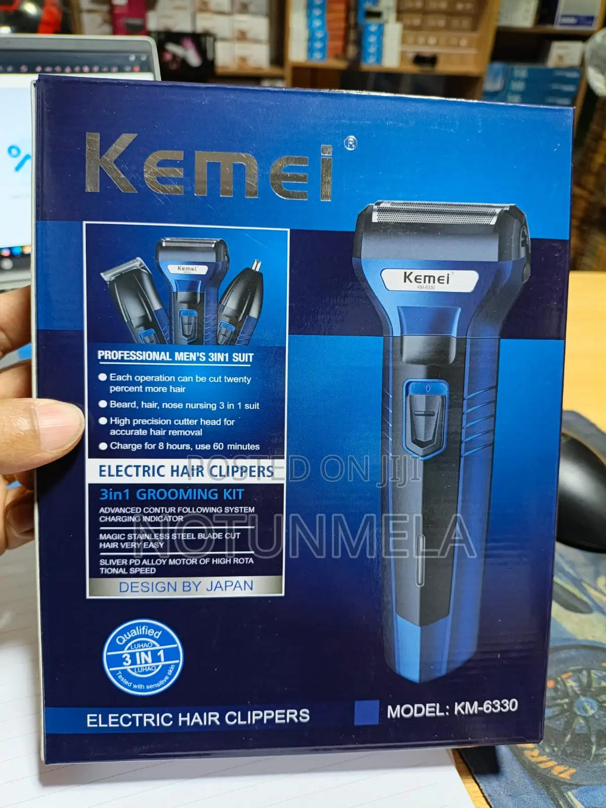 3 in 1 Trimmer-Shaver Km 6330 -High Quality- Rechargeable