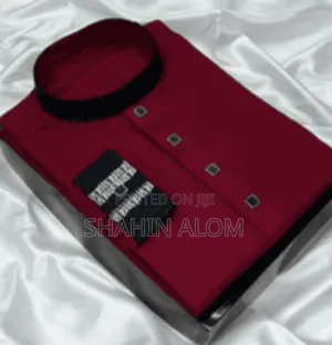 Stylish Herringbone Cotton Panjabi