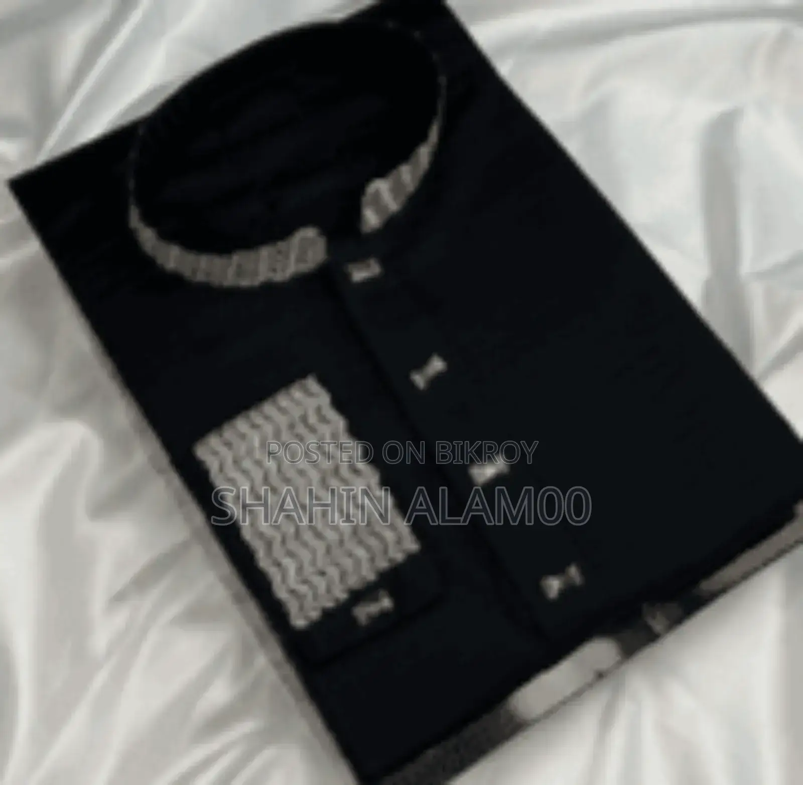 Stylish Herringbone Cotton Panjabi