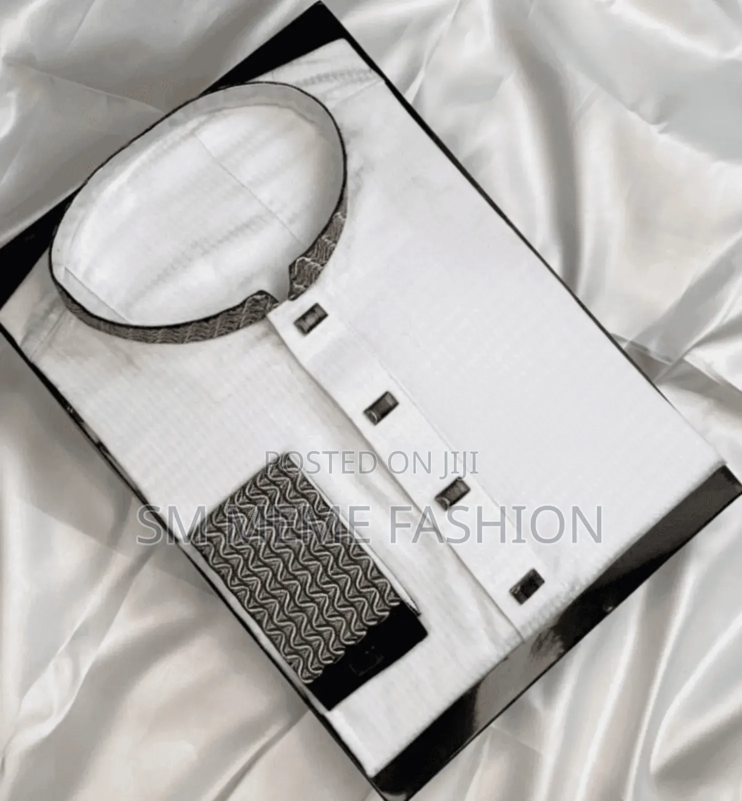 Stylish Herringbone Cotton Panjabi