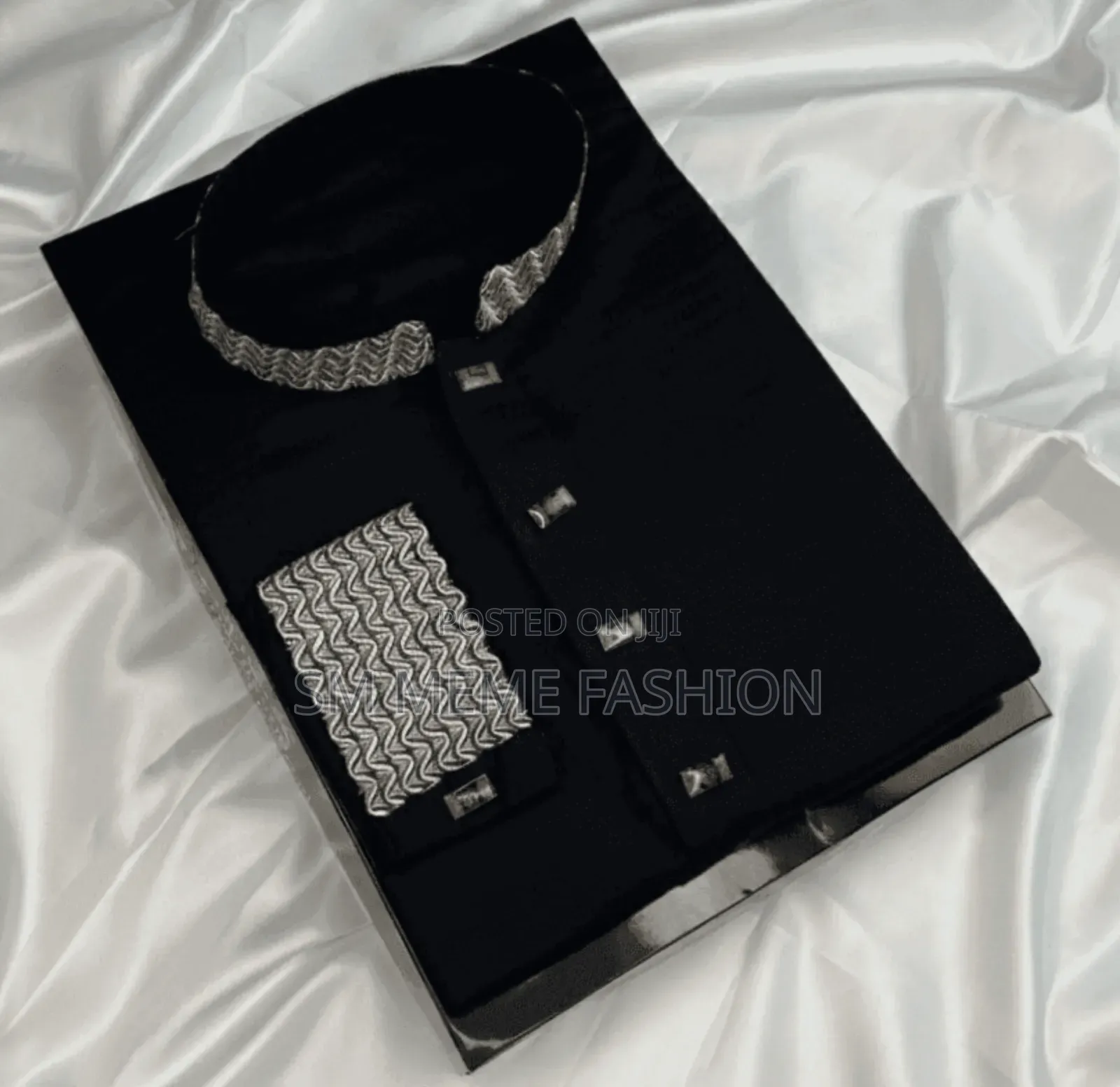 Stylish Herringbone Cotton Panjabi
