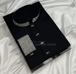 স্টাইলিশ হ্যারিংবোন কটন পাঞ্জাবি