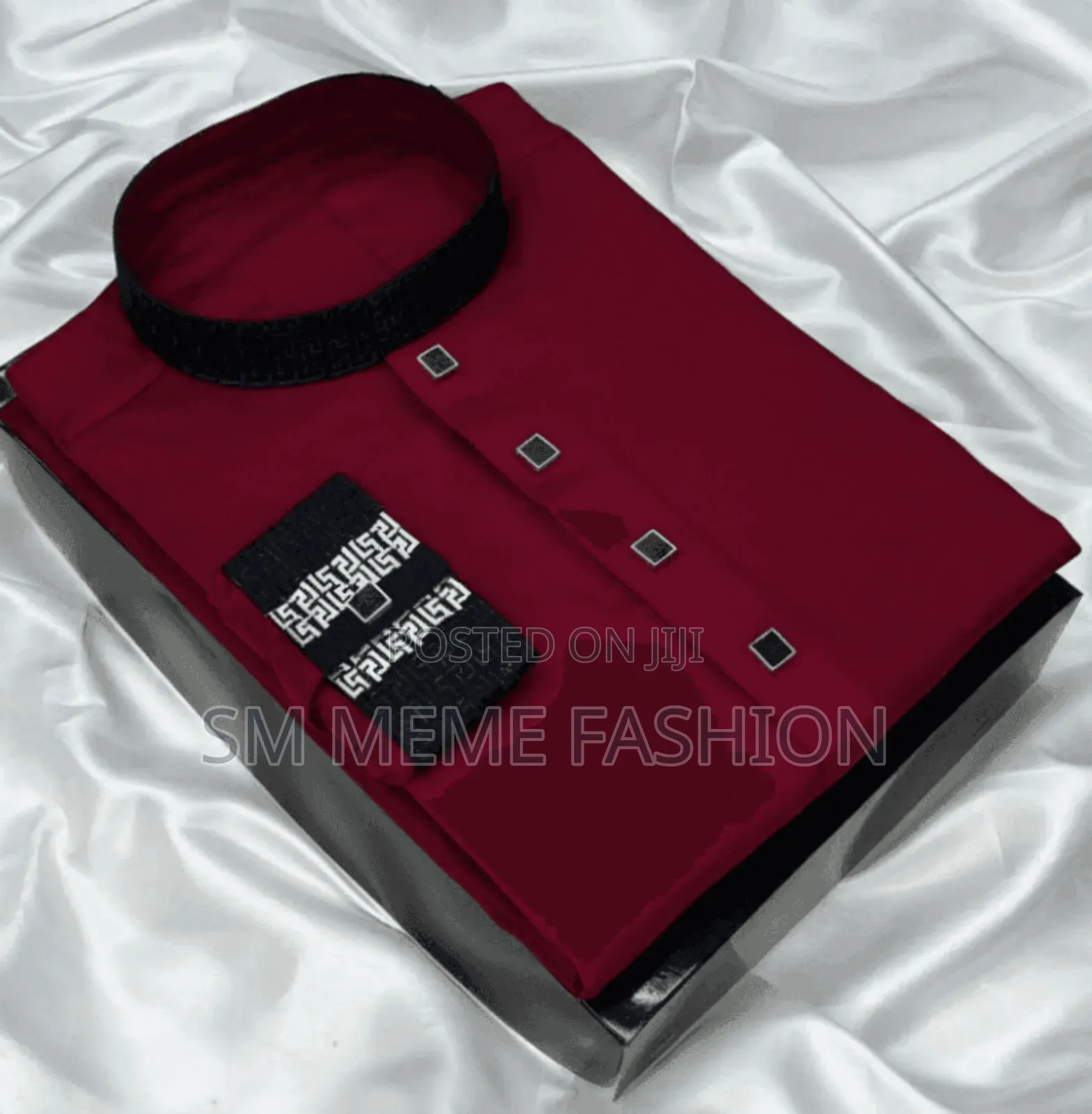 Stylish Herringbone Cotton Panjabi