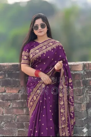 Japanese Silk Saree With Blouse Piece Eid Collection