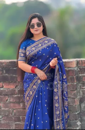 Japanese Silk Saree With Blouse Piece Eid Collection