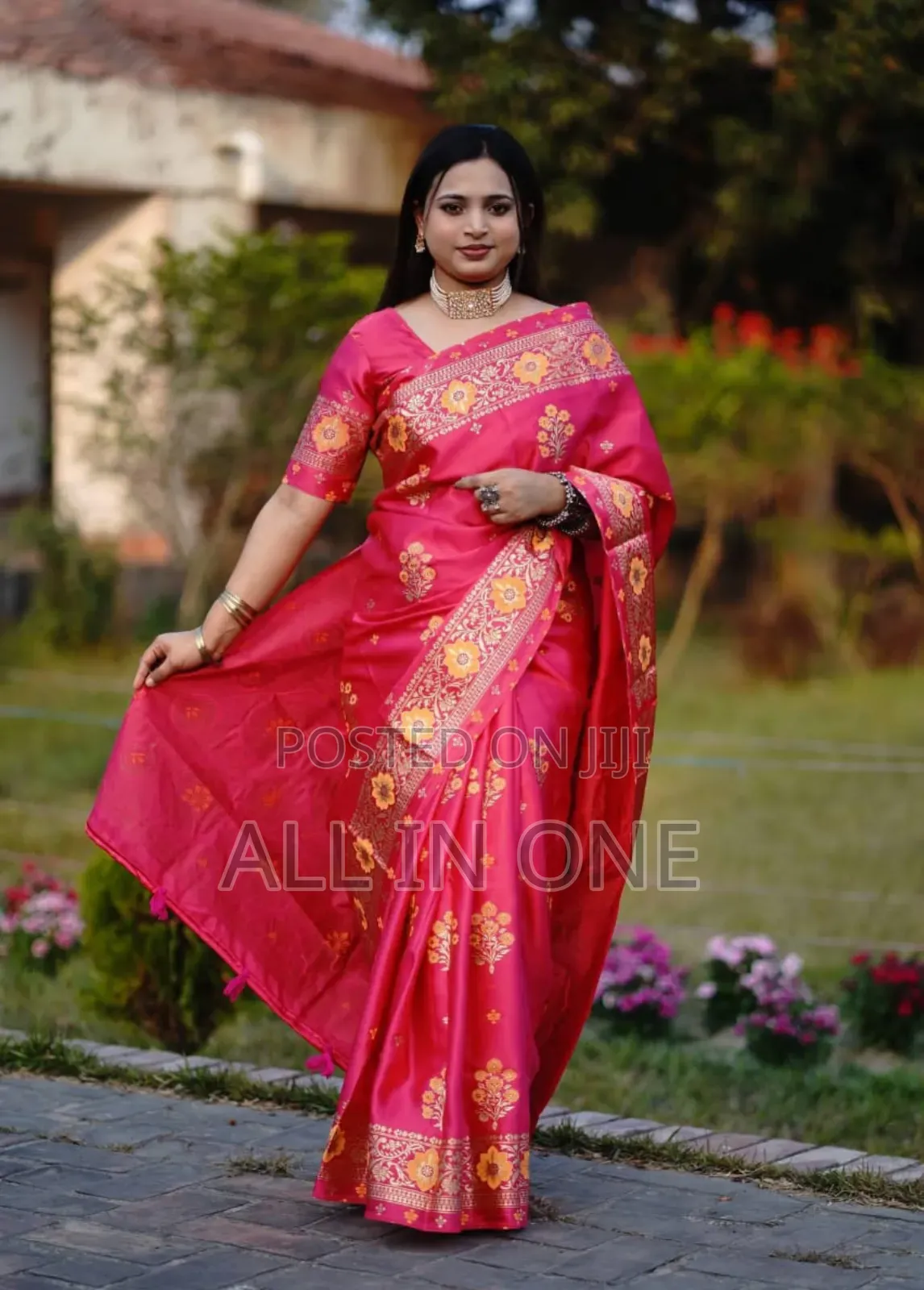 Japanese Silk Saree With Blouse Piece Eid Collection