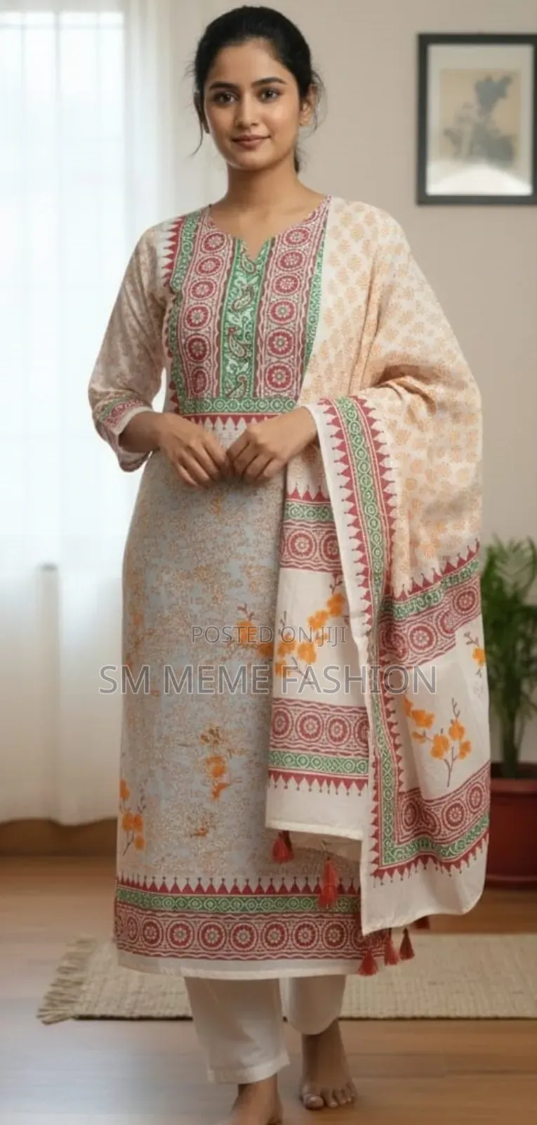 Block Print Three Piece