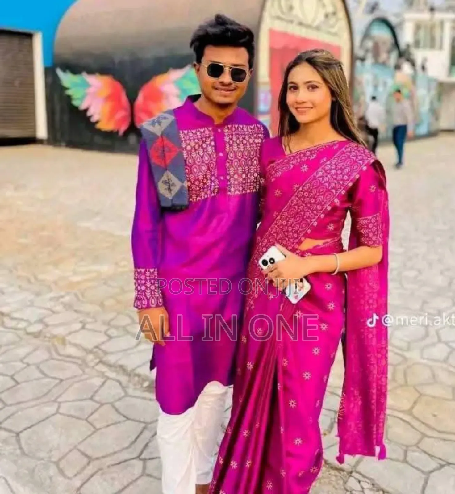 Saree Panjabi Couple Dress