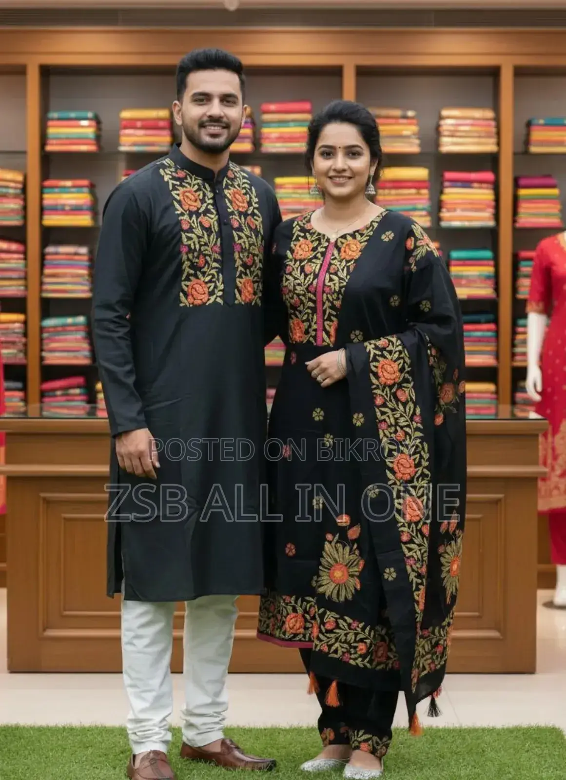 পাঞ্জাবি থ্রি পিস কাপল সেট নতুন আপডেট