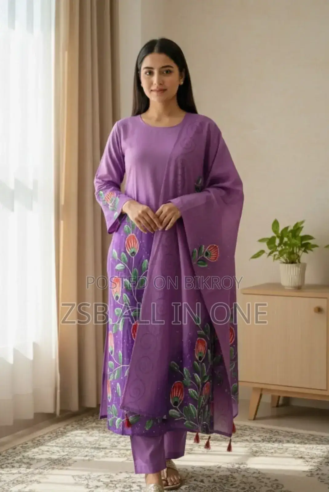 ব্লক প্রিন্ট থ্রি পিস নতুন আপডেট কালেকশন