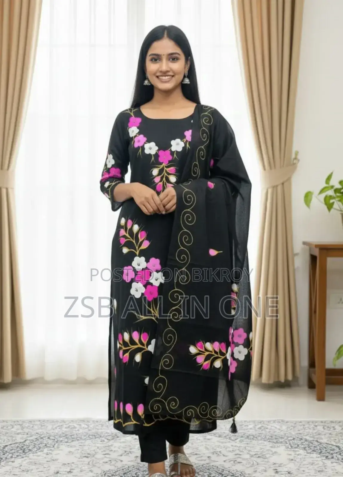 ব্লক প্রিন্ট থ্রি পিস নতুন আপডেট কালেকশন