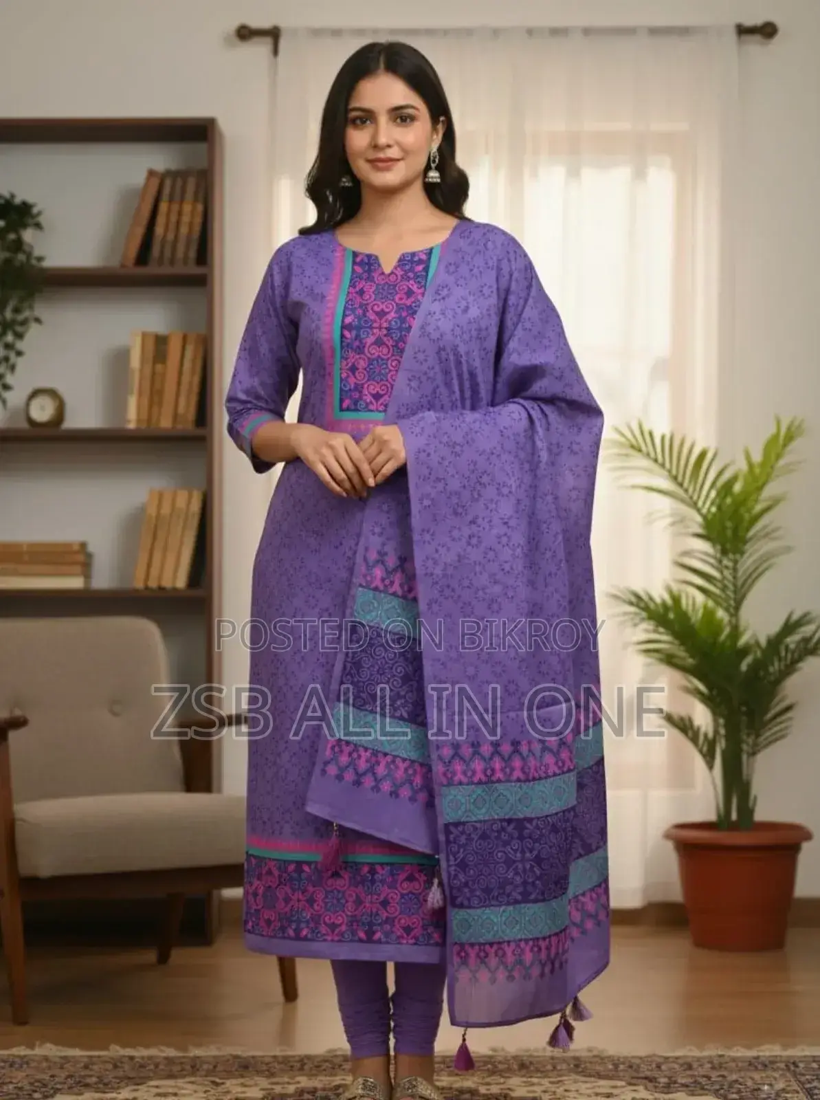 ব্লক প্রিন্ট থ্রি পিস নতুন আপডেট কালেকশন