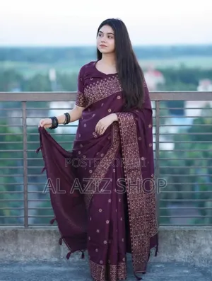 জাপানি সিল্ক শাড়ি ব্লাউজ পিস সহ