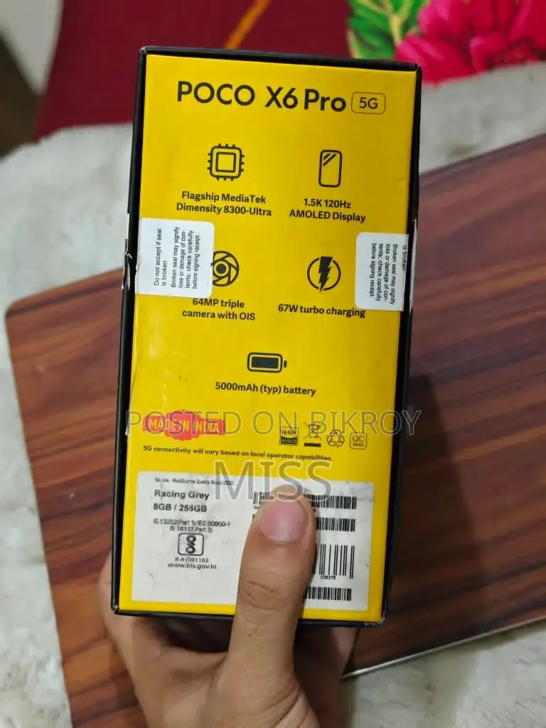New Xiaomi Poco X6 Pro 256 GB Black