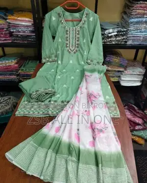 Readymade Embroidery Cotton Three Piece