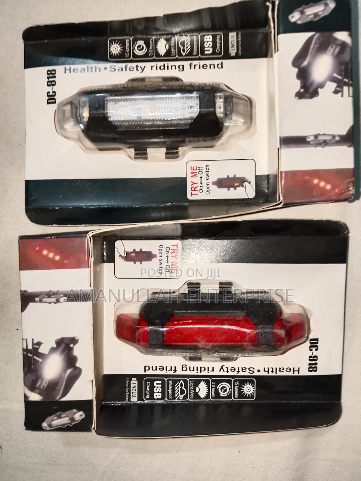 USB Rechargeable LED Bike Tail Light (01 Pcs)