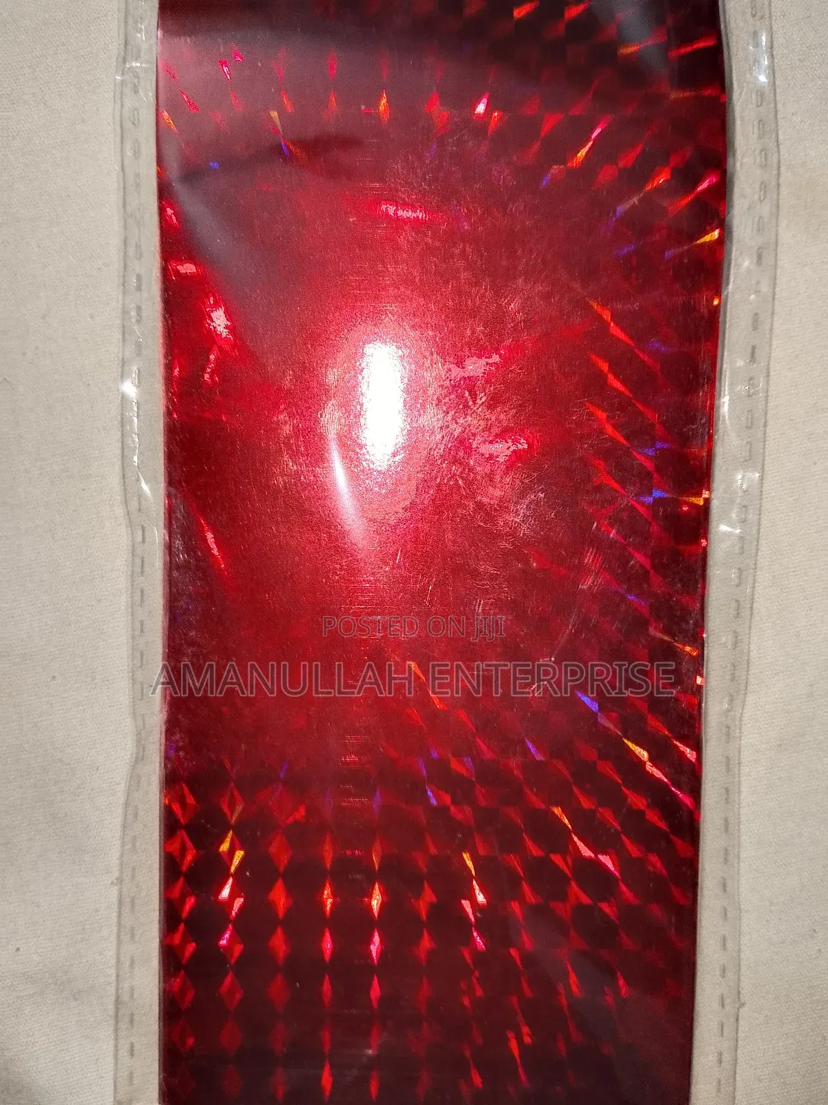Premium Red Holographic Sticker (02 Pcs)