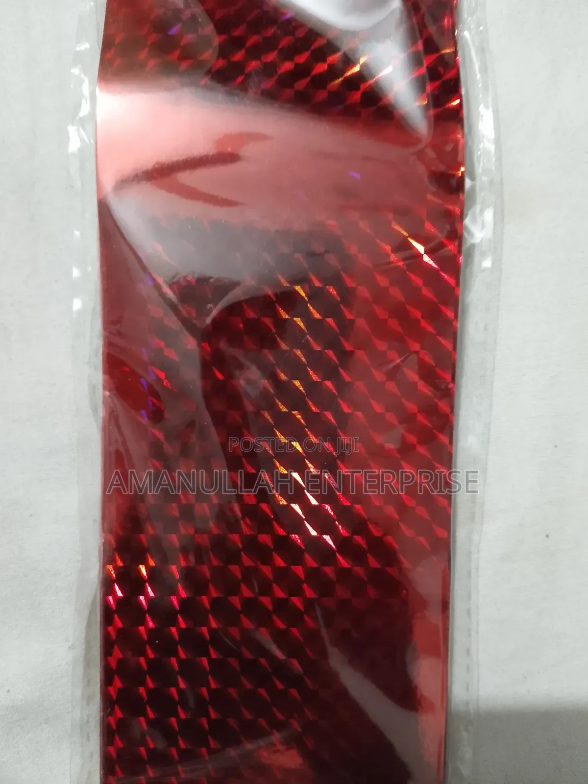 Premium Red Holographic Sticker (02 Pcs)